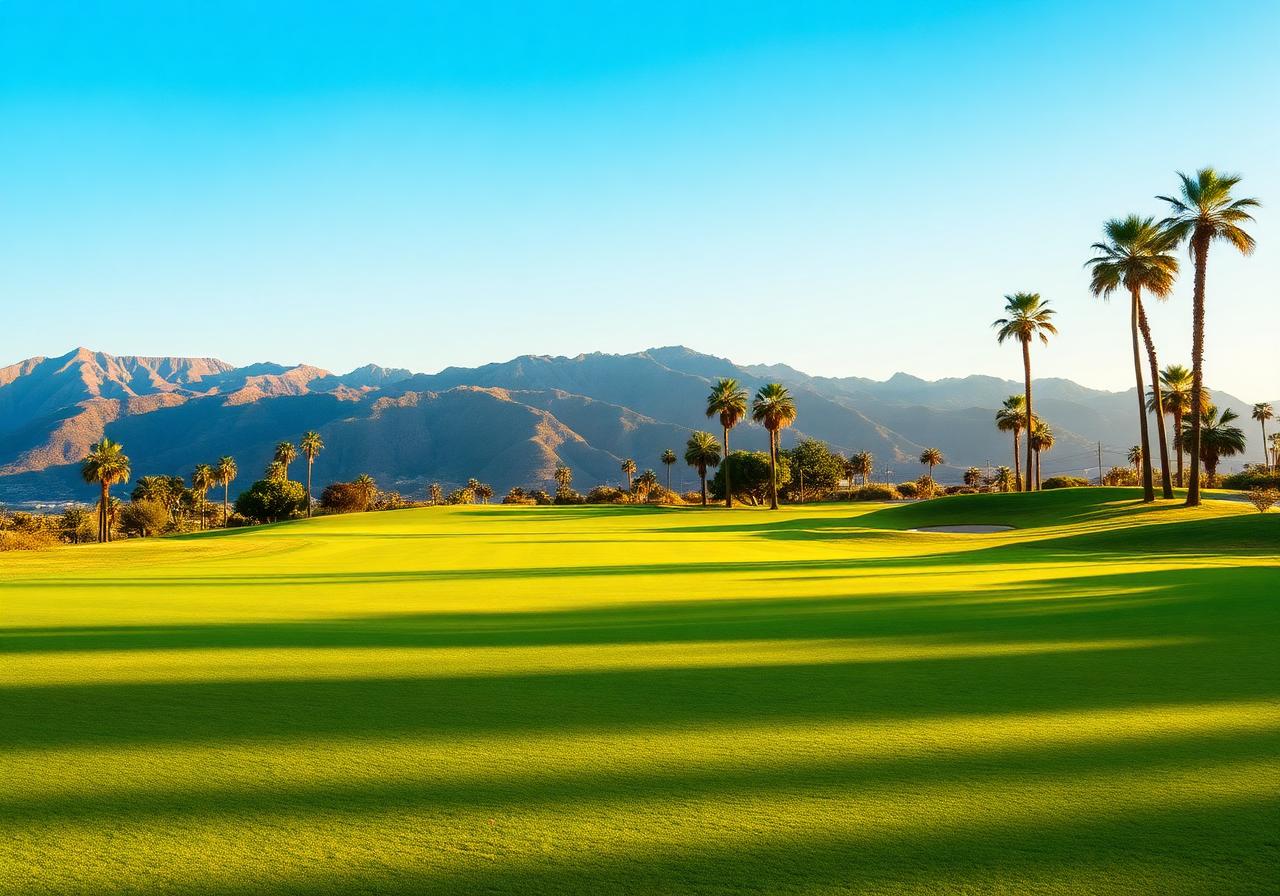 Golf framed by the sierra