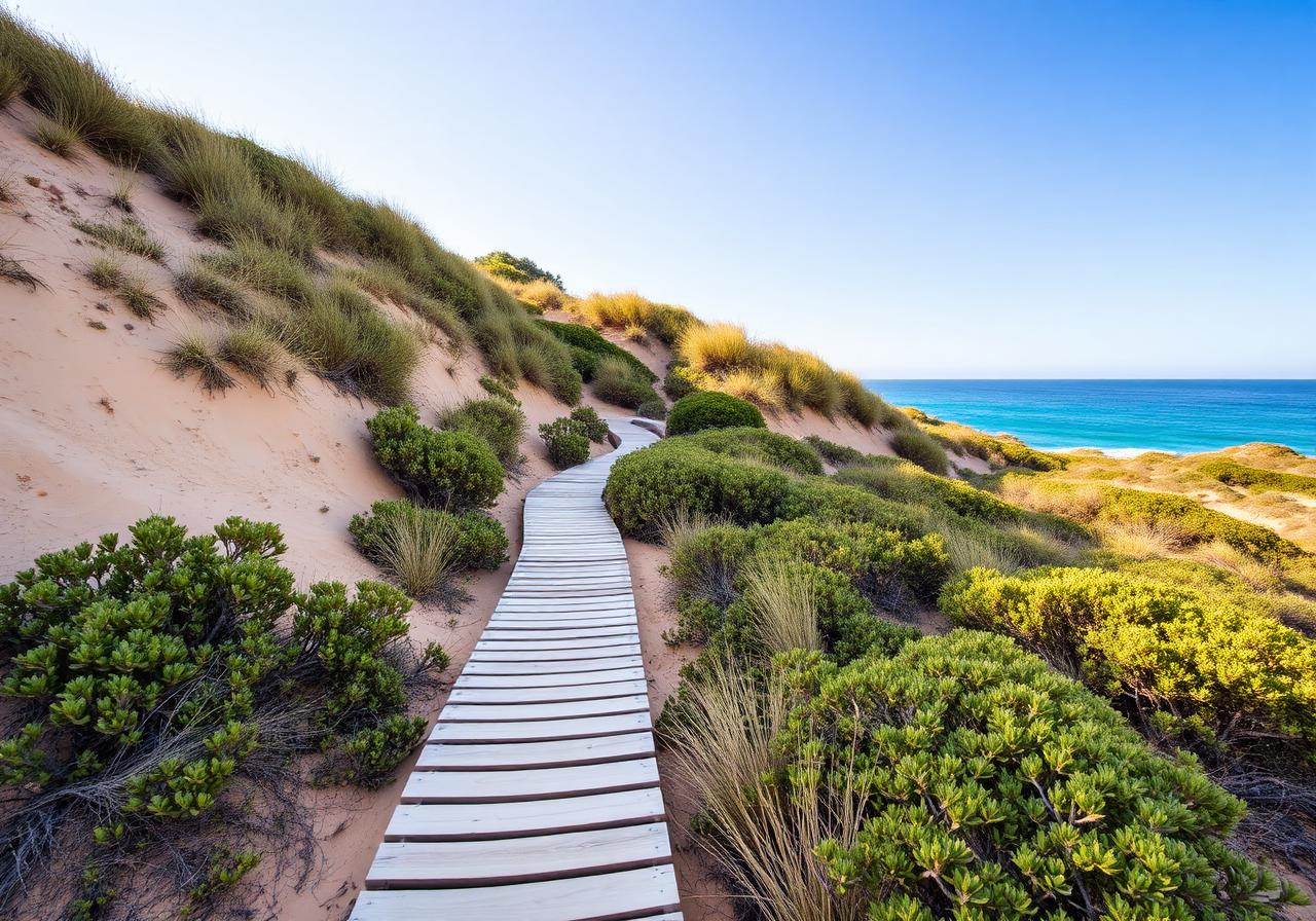 Dunes path to the sea